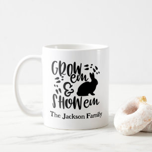 Mug Afficher le nom personnalisé du lapin