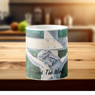 Mug Affirm/Écriture Jean3:16 Œuvre d'art originale pei