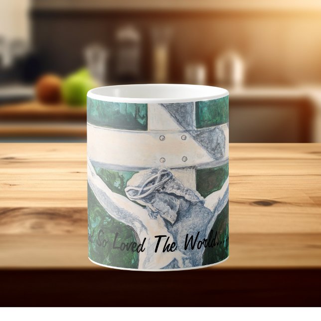 Mug Affirm/Écriture Jean3:16 Œuvre d'art originale pei (Créateur téléchargé)