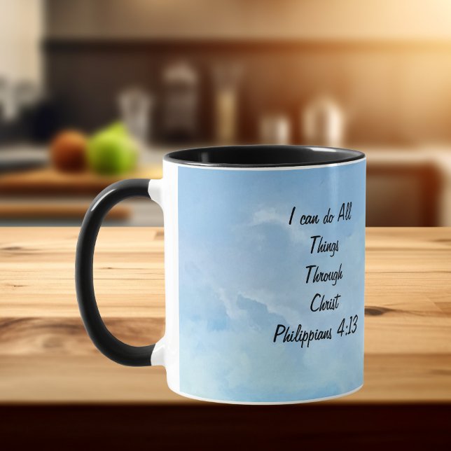Mug Affirm/Écriture Philippiens 4:13 Œuvre originale (Créateur téléchargé)