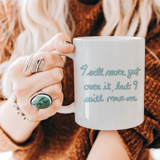 Mug Affirmation Émotionnelle Écrite à la Main à l'Encr (Heartfelt empathetic message on cup.)