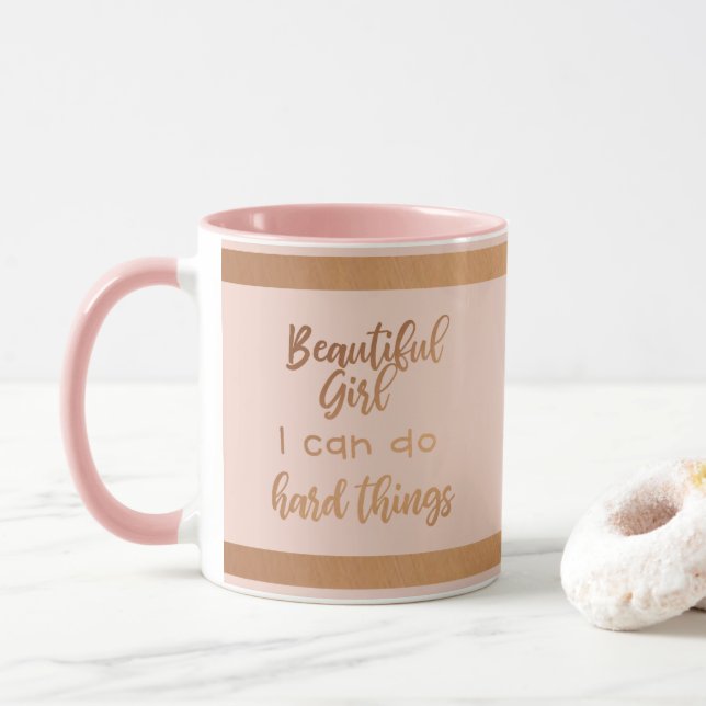 Mug Affirmation Magnifique Monogramme Motivationnel Fi (Avec donut)
