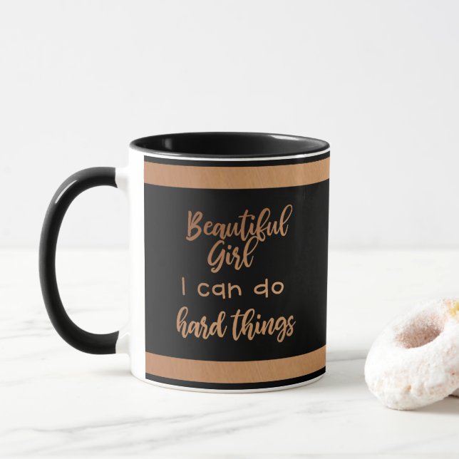 Mug Affirmation Magnifique Monogramme Motivationnel Fi (Avec donut)