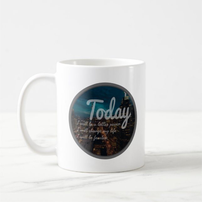 Mug affirmation motivationnelle d'acceptation personne (Gauche)