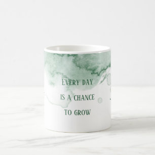 Mug Affirmation personnalisée Vert aquarelle