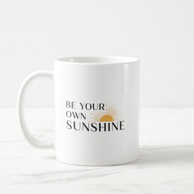 Mug Affirmation Positive Éclatement Solaire Minimalist (Gauche)