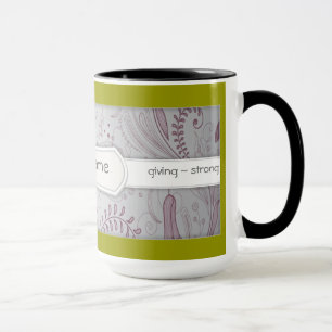 Mug Affirmation positive faite sur commande florale