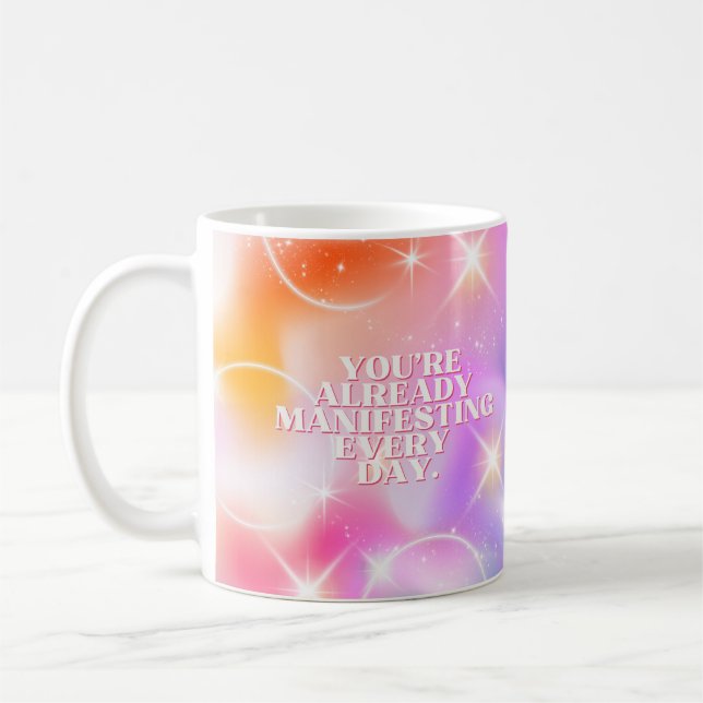 Mug Affirmation quotidienne, Loi de l'attraction, Moti (Gauche)