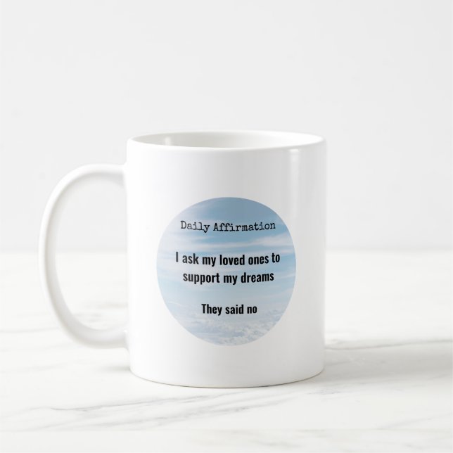 Mug Affirmation quotidienne, soutien de mes proches, h (Gauche)