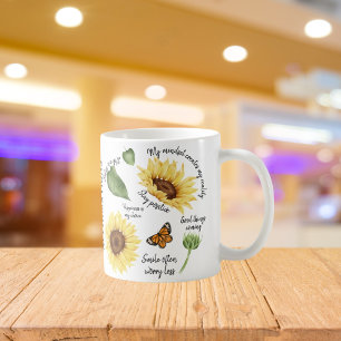 Mug Affirmation quotidienne Super cote positive Floral