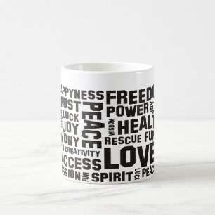 Mug affirmations noir - arrière - plan clair