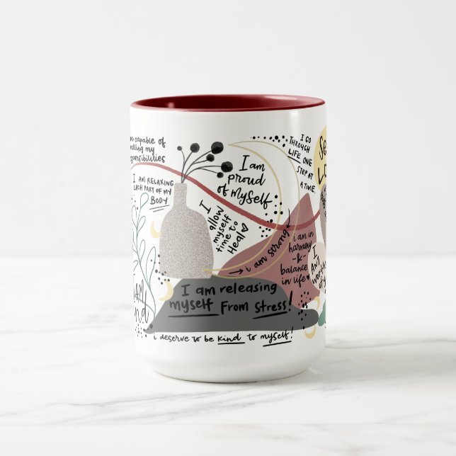 Mug Affirmations positives d'auto-amour (Centre)