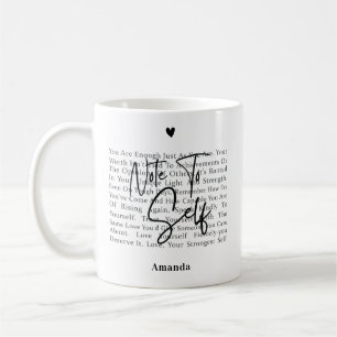 Mug Affirmations Positives Écriture Noire Note Pour So