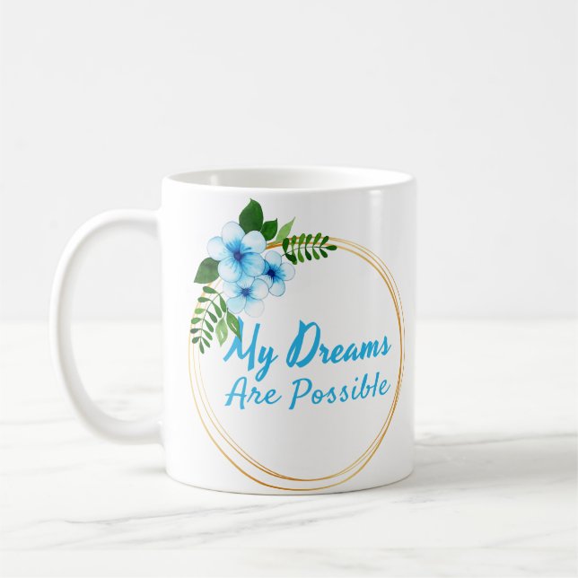 Mug affirmations positives pour l'acceptation de la vi (Gauche)