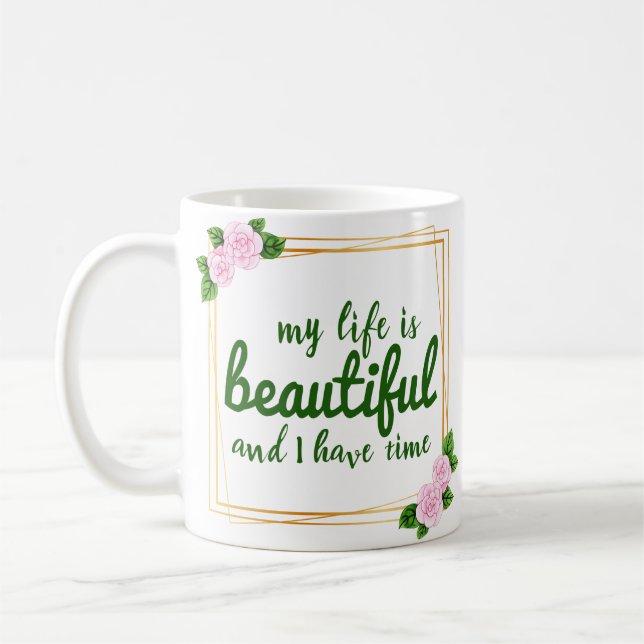 Mug affirmations positives pour l'acceptation du trava (Gauche)