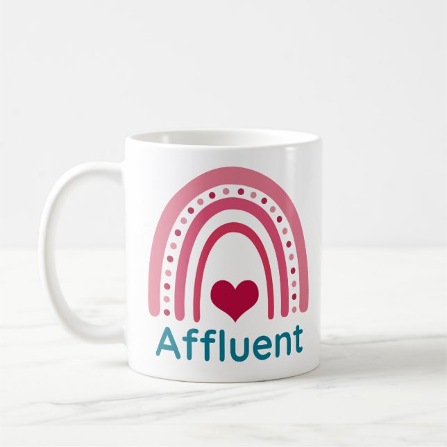 Mug Affluent Viva Magenta Boho Arc-en-ciel (Gauche)