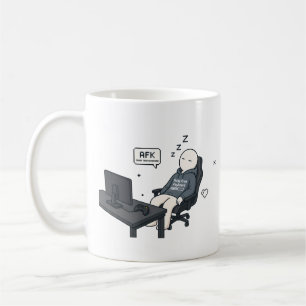 Mug AFK Absent du Clavier Mème Drôle de Joueur