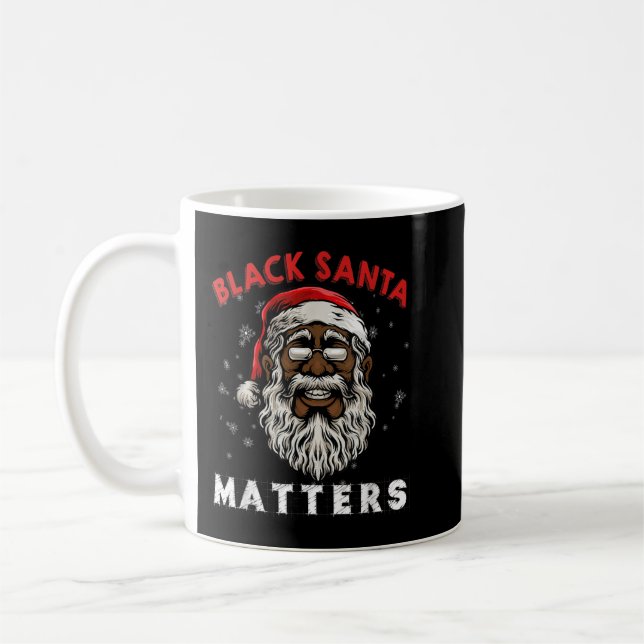 Mug African American Santa Black Matters Christmas Paj (Gauche)