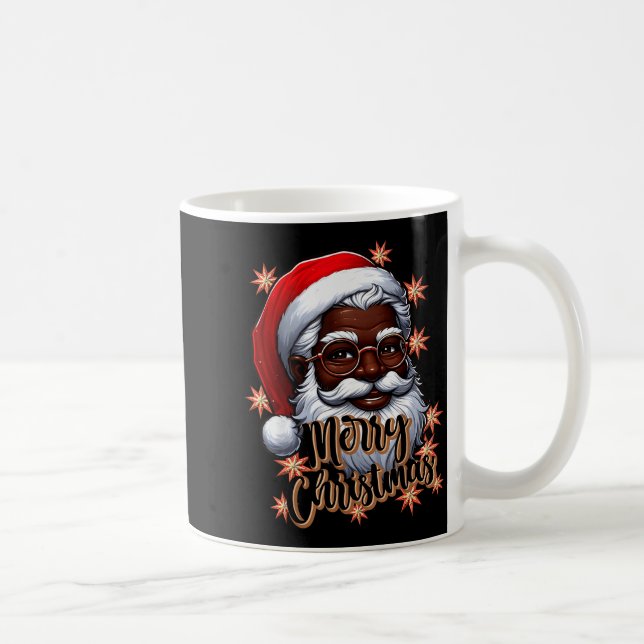 Mug African American Santa Christmas Pajama Black X-ma (Droite)