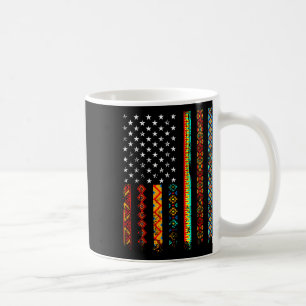 Mug African Kente Cloth American Flag African Black Hi