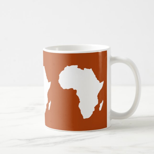 Mug Afrique Audacieuse rouge rouille (Droite)