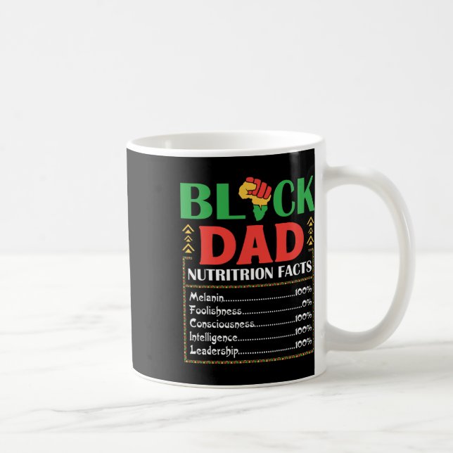 Mug Afrique Black Papa Nutrition Faits Melanin Conscie (Droite)