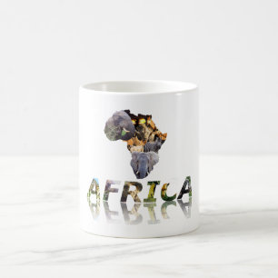 Mug Afrique Faune Continent Afrique Collage Mirror