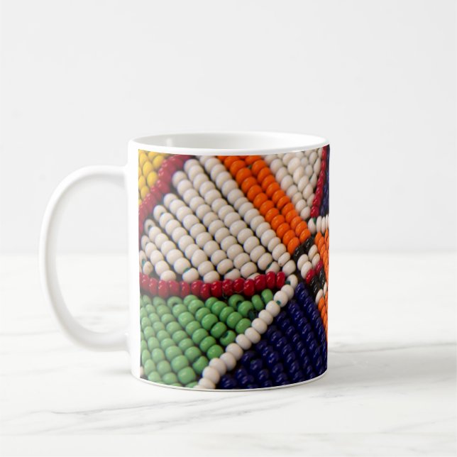 Mug Afrique, Kenya. Perles Tribales Maasai (Gauche)