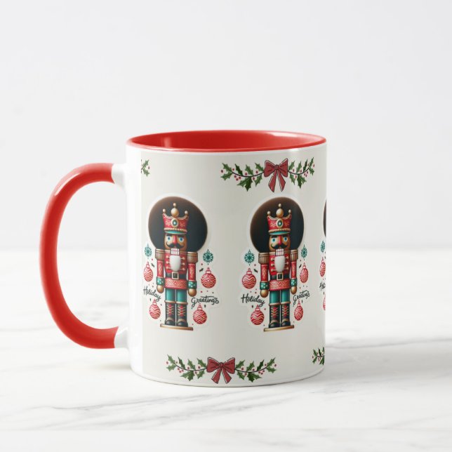 Mug Afro Nutcracker Happy Holidays (Gauche)