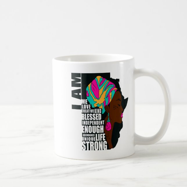 Mug Afro You Are Enough I Am Insrational Sayings Motiv (Droite)