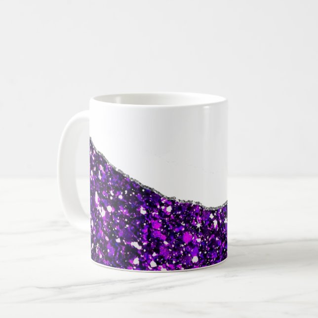Mug Agate argent violet (Devant gauche)