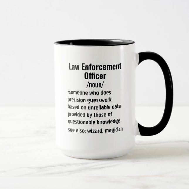 Mug Agent d'application de la loi amusant Dons de défi (Droite)