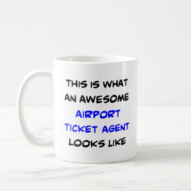 Mug agent de billets d'aéroport, génial (Gauche)