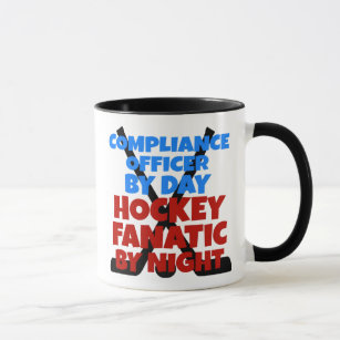 Mug Agent de conformité aime le hockey