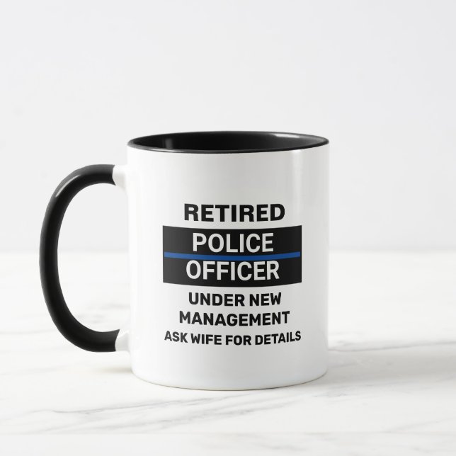 Mug Agent de police à la retraite amusant retraite  (Gauche)