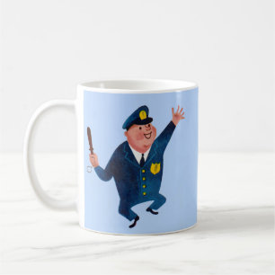 Mug agent de police heureux