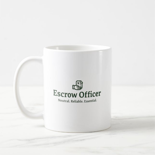 Mug Agent de séquestre – Neutre. Fiable. Essentiel. (Gauche)