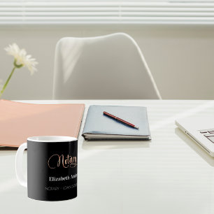 Mug Agent de signature de crédit noir rose or