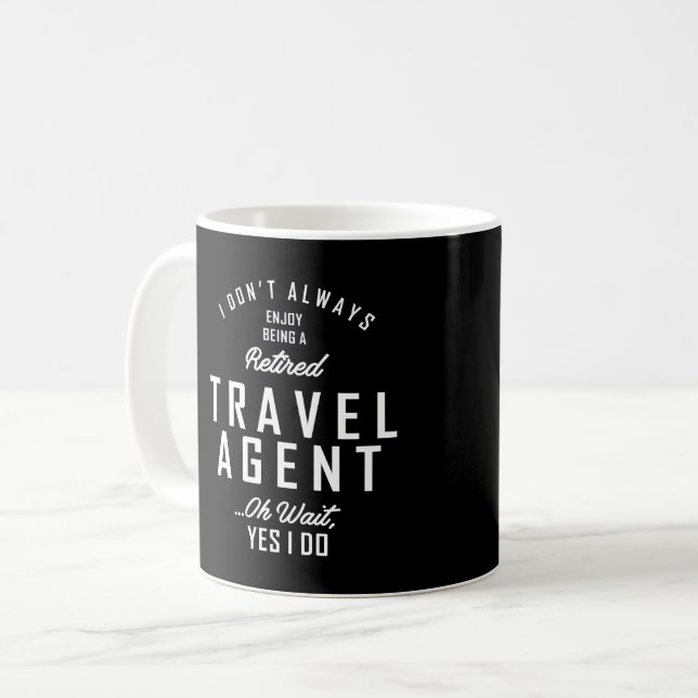 Mug Agent de voyage Travail Titre du travail Cadeau (Devant gauche)