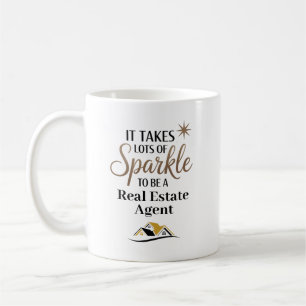Mug Agent immobilier à l'étincelle personnalisée
