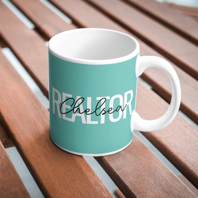 Mug Agent immobilier Agent immobilier Nom personnalisé (Créateur téléchargé)