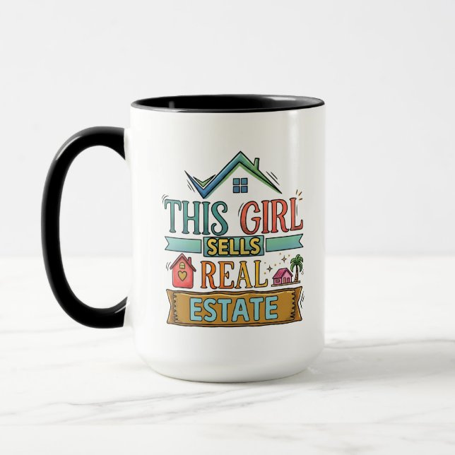 Mug Agent Immobilier Cette Fille Vend des Biens Immobi (Gauche)