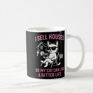 Mug Agent immobilier chat je vends des maisons pour qu