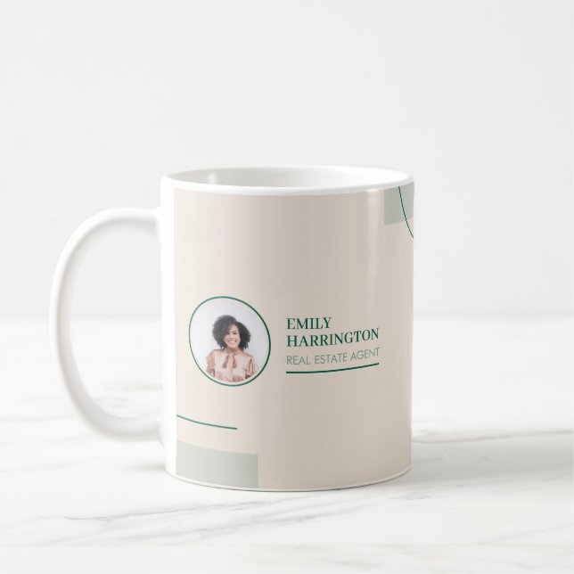 Mug Agent immobilier Lignes fines Sable (Gauche)