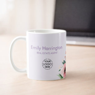 Mug Agent Immobilier Mauve Blush Bloom