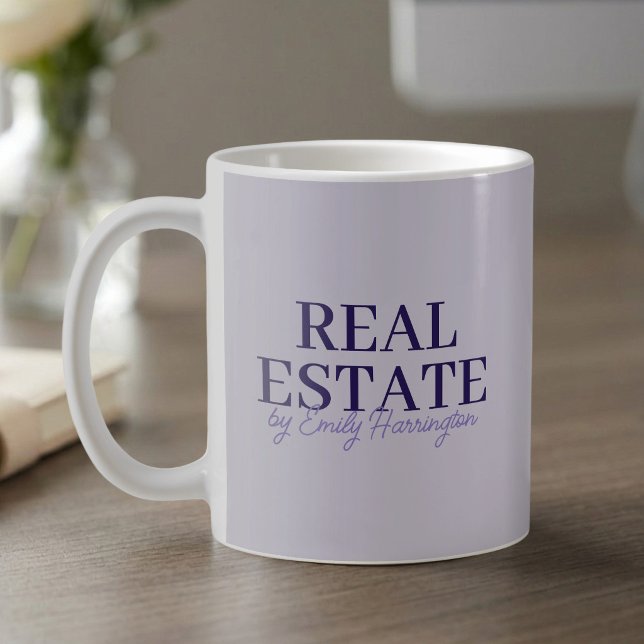 Mug Agent immobilier moderne à la lavande (Créateur téléchargé)