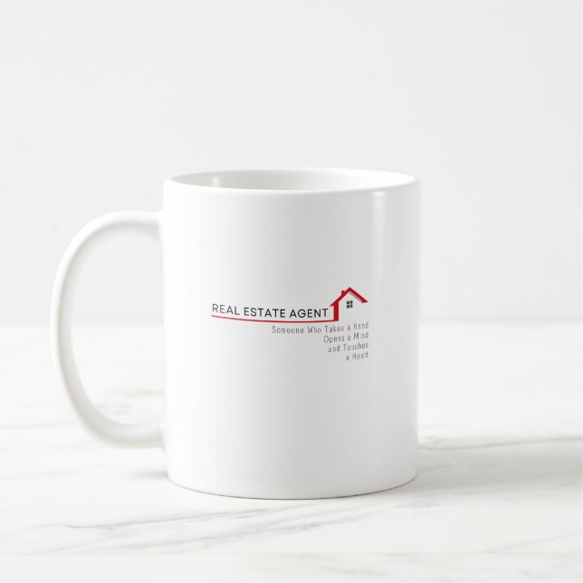 Mug Agent immobilier Quelqu'un qui prend la main (Gauche)