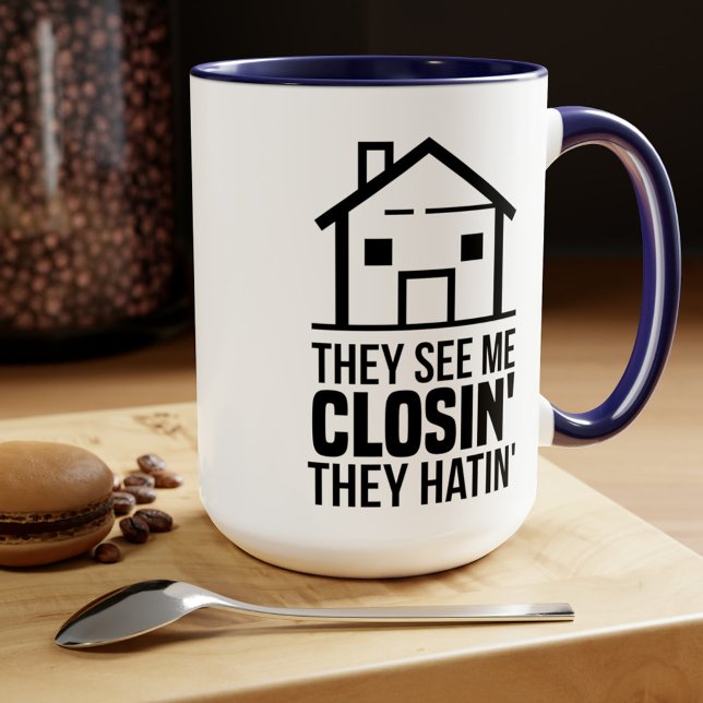 Mug Agent Immobilier Realtor Ils Me Voient Fermer Mign (Real Estate Agent Coworker Coffee Mug)