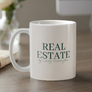 Mug Agent immobilier vert moderne