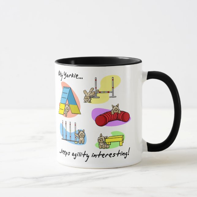 Mug Agilité intéressante de Yorkie (Droite)